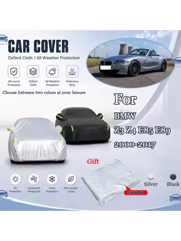 For BMW Z3 Z4 E85 E89 2000-2017 All Weather Oxford Car Cover UV Snow Dustproof Reflective Strip Outd