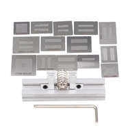 13pcs/Set BGA Reballing Station Cetakan Stensil Jig Stencil Universal Untuk DDR1 DDR2 DDR3