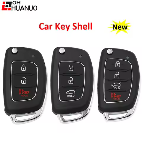 2+1/3/4 Button Folding Flip Remote Key Shell Case Smart Car Key Housing Fob For Hyundai I10 I20 I30 