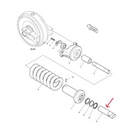 DOOSAN DX225 TRACK ADJUSTER PISTON ROD WITH VALVE