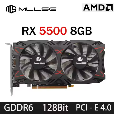 MLLSE Graphics Card RX 5500 8gb Placa De Video Gaming 7NM 128bit GDDR6 8Pin PCI Express 4.0 x 8 1717