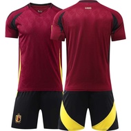 2025 2024 Belgium European Cup Jersey No. 7 De Bruyne Football Jersey 10 Lukaku 25 Doku Team Uniform