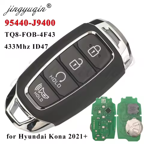 jingyuqin For Hyundai Kona 2021+ ftermarket 4 Buttons Smart Car Key Fob FCC 95440-J9400 47 Chip TQ8-