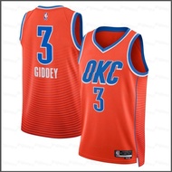 HQ5 NBA Oklahoma City Thunder Josh Giddey Swingman Jersey Statement Edition Child Adult Plus Size QH