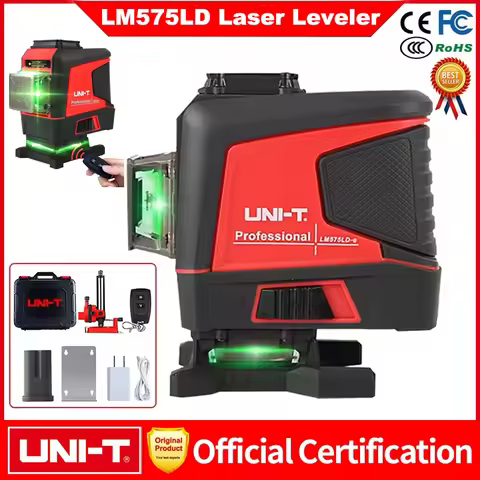 UNI-T LM575LD 12 Lines Laser Level 3D Green 360 Horizontal Vertical Self-Leveling Cross Indoor Outdo
