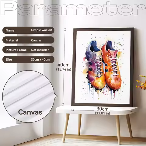 Football Theme Canvas Wall Art Print Posters 30x40cm Painting Pictures Wall Bedroom Home Decoration 