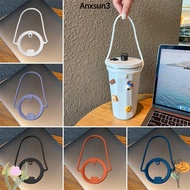 ANXSUN3 2Pcs Water Bottle Handle, Silicone Keep Drinks Hot Cold Insulated Tumblers, Leakproof Univer