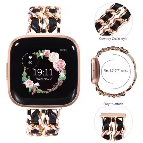 Dressy Bracelet for Fitbit Versa 4 3 Sense 2 Smartwatch Band Strap for Fitbit Versa 2 Lite Watchband