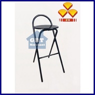 29" (3V) Folding Iron Bar Stool | Cushion Counter Chair | KERUSI TINGGI BANGKU KAUNTER