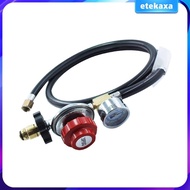 [Etekaxa] High Pressure Gas Regulator 30PSI with Gauge Replacement and Hose for BBQ Pressure Reducing