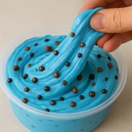 🐼 Cookie monster slime 🍪💙slime murah floam malaysia by pandaslimebakery