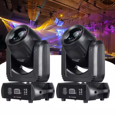 2PCS 150W LED Moving Head lights Mini Beam&Spot 18 Rotating Prisms 8 Colors&8 Gobos DJ disco Bar Str