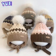 YVE Kids Earmuffs Cap, 2-5 Year Baby Thicken Baby Knitted Hat,  Warm Windproof Baby Ear Protection H