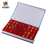 KOZEEY Set of 18pcs Fairy Tail Lucy Celestial Spirit Gate Keys Necklace Pendant