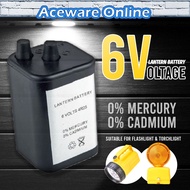 6V Lantern Battery Flashlight Contrustion Site Lamp Bateri Screw Spring Terminal 4R25 Dry Cell Batte