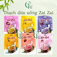 Coconut Jelly Drinking Zai Zai Fruit Flavors Orange, Strawberry, Peach, Passion Fruit, Mango, Grapes (180gr Pack)