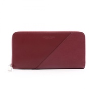 【二手】Bottega BOTTEGA VENETA Marco Polo 圓形長錢包，波爾多紅皮革，男士，二手