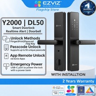 EZVIZ DL05 & DL06 COMBO WIFI Smart Fingerprint Lock Weatherproof doorbell door tag (installation Fre