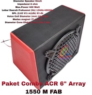 Paket Combo Speaker Acr 6Inch Array 1550 M Fabulous Plus Box Mini Single Dan Tutup 6 Inch Best Choic