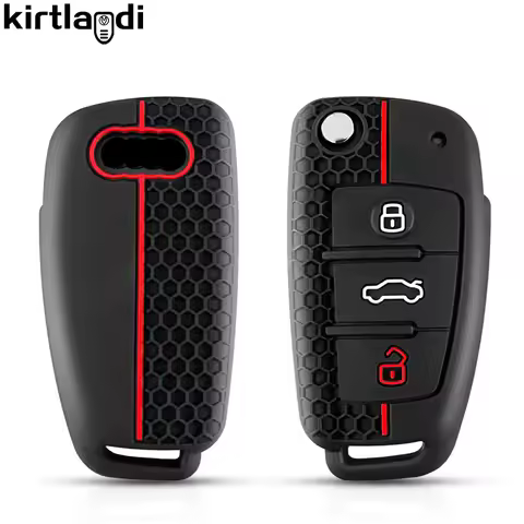 For Audi A4 B7 A6 C5 C6 A1 A3 8P TT Q3 Q2 Q7 TTS R8 S3 S6 RS3 RS6 Accessories Silicone Car Key Caps 