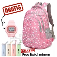 PDF 3in1 Love Girls Backpack Free Watch and Drink Bottle Backpack for Elementary and Middle School C