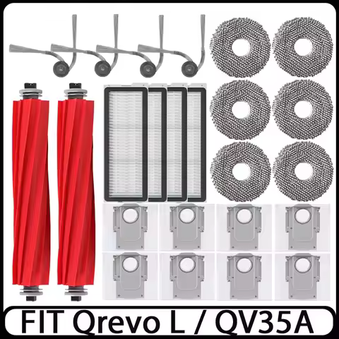 For Roborock Qrevo L / QR 798 / QV 35A / QR 598 Robot Vacuum Cleaner Accessories Main Side Brush Hep