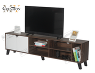 MCM DIY & EASY INSTALLATION 2D 6ft Modern TV Cabinet TV Console 6 kaki Almari TV Suit 80 inch TV