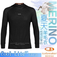 [Icebreaker] Free > Men COOL Sunscreen Hooded Long-Sleeved Wool T-shirt 150 COOL-LITE Sweatshirt IB0