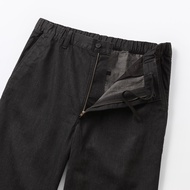 มูจิ กางเกงผ้าเดนิมฟอกขายาว ผู้ชาย - MUJI Mens Washed Denim Easy Pants รุ่น AE0ZTA5A
