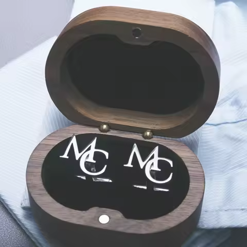 Custom Initials Cufflinks for Men Wedding Groom Suit Buttons Gentleman Cufflinks Personalize Cufflin