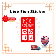 Live Fish Label Sticker | Channa &amp; Betta Fish Ikan Laga | 活鱼标签贴纸