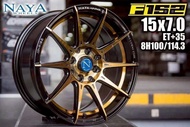 ล้อแม็ก ขอบ15 NAYA TEMPO F152 15X7.0 8H100/114.3 ET+35🎏ราคาโปร1วง(ขายยกชุด4วง)✅ แถมจุ๊บเหล็ก👍 มีรับป