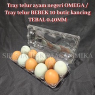 TERLARIS TRAY TELUR AYAM NEGERI OMEGA / TRAY TELUR BEBEK 10 BUTIR KANCING TEBAL | COD