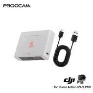 🔥READY STOCK🔥 PROOCAM DC-52 DJI Action 5 Pro DJI Osmo 360 2 Slot Dual Battery Quick Charger Hub New 