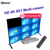 4k 8x1 HDMI Multi-viewer 1080p 4x1 Quad Screen Multiviewer Splitter Seamless Switch 8 Channel Video Multiplexer for PS3 PS4 PS5 Xbox Camera Laptop PC To Display on 1 TV Monitor