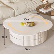 Modern Creamy Luxe Living Room Coffee Table