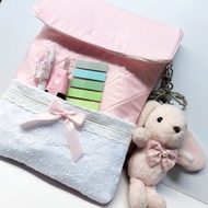 Marie book sleeve ᅳ ipad kindle sleeve book case bag coquette pink cute quilt