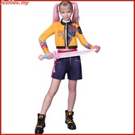 Fast Shipping  New Girl Demon Hunter Pop Singer Halloween Costume Stage Outfit demon slayer cosplay 