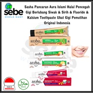 Sasha Pancaran Aura Islami Pasta Gigi Halal AntiBacterial Whitening Pencegah Siwak Sirih Toothpaste Original Thailand