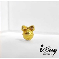 IBUY 916 Gold Bow Tie Bell 22K (916) 916硬金蝴蝶结铃铛 0.31G
