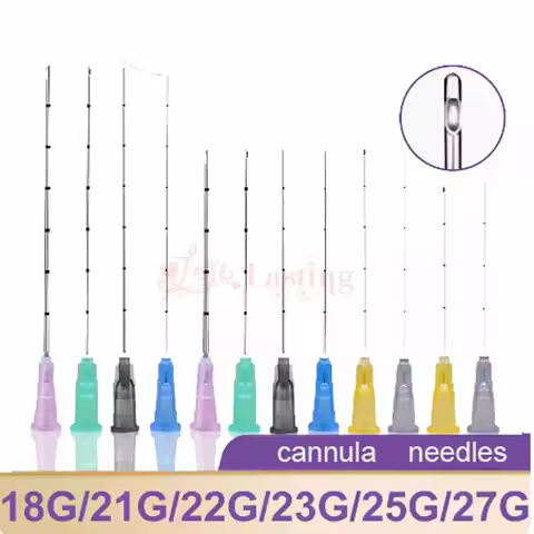 10packs/lot Medical Sterile cannula needles 18g 21G 22G 23G 25G 27G 38mm 50mm Blunt Tip Micro Tattoo