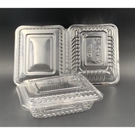 OPS - H3 - Plastic Tray [ 100pcs± ] Bakery Disposable Plastic Clear Food Box - Bekas Makanan - OPS H