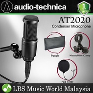 Audio-Technica AT2020 Cardioid Medium Diaphragm Condenser Microphone with Pop Filter (AT 2020)