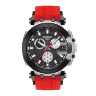 Tissot T115.417.27.051.00 Men's New 2018 T-Race Chronograph Swiss Quartz Red Silicone Strap Man Black Watch