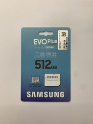 三星512GB 全新原裝香港行貨記憶卡 Samsung EVO Plus 2021 512GB TF MicroSDXC Card R:130MB W:130MB
