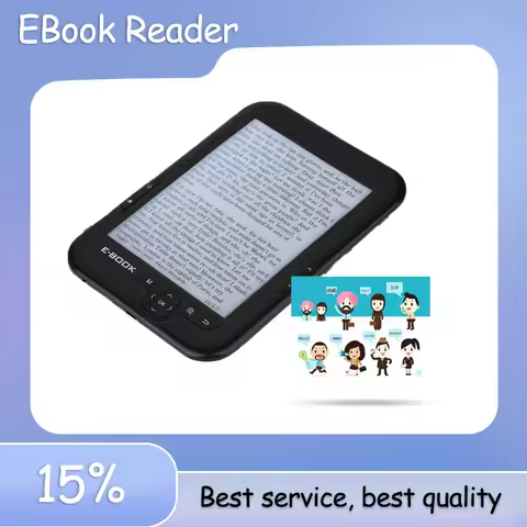 E-Reader 6 in E‑Book Reader with E‑Ink Screen 1024x768 Resolution Display 300DPI Electronic Paper Bo