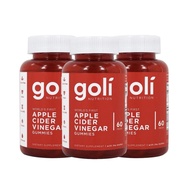[ 3 Bottles ] Goli Nutrition Apple Cider Vinegar Gummies 60Gummies World’s First Acv Gummy
