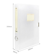 Japanese unprinted office supplies transparent clip plastic data box A4 file box file box 2 packs
