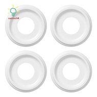 4Pack White Molded Nylon Ceiling Medallion for Light Fixtures and Ceiling Fans 10InOD X 4In ID X 1-2