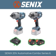 SENIX 20V Automotive Combo Series 6 (1350NM + 1500NM) Impact Wrench and (2x 5.0Ah battery)
